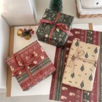Vintage thick kraft Christmas wrapping paper for gifts