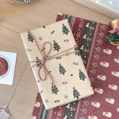 Vintage thick kraft Christmas wrapping paper for gifts