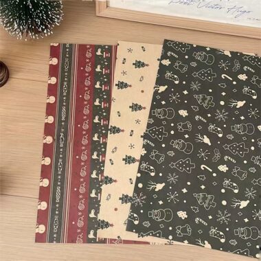 Vintage thick kraft Christmas wrapping paper for gifts