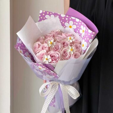 Waterproof color printed flower wrapping paper sheets