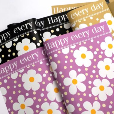 Waterproof color printed flower wrapping paper sheets
