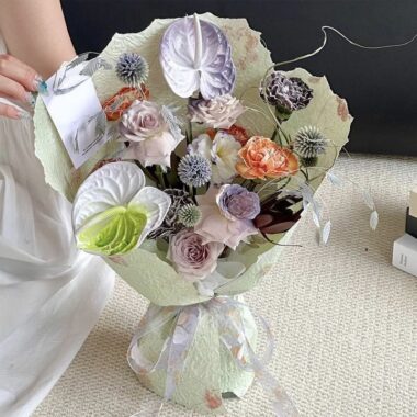3D petal thick DIY flower wrapping paper for bouquets