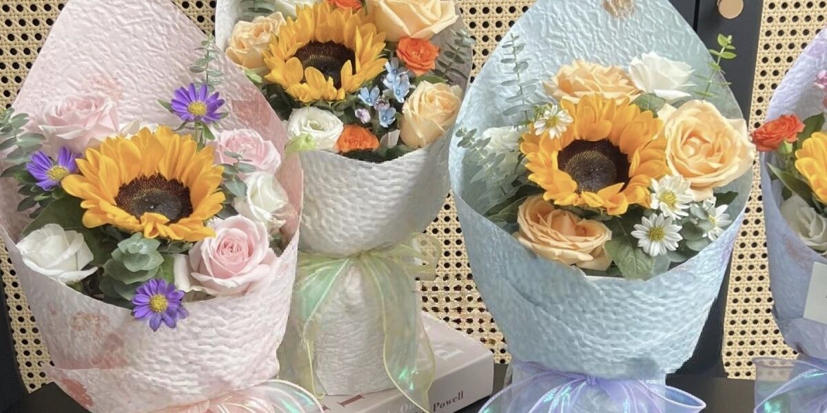 3D petal thick DIY flower wrapping paper for bouquets