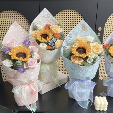 3D petal thick DIY flower wrapping paper for bouquets