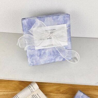 Blue gradient kraft festival decorative gift wrapping paper