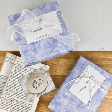 Blue gradient kraft festival decorative gift wrapping paper