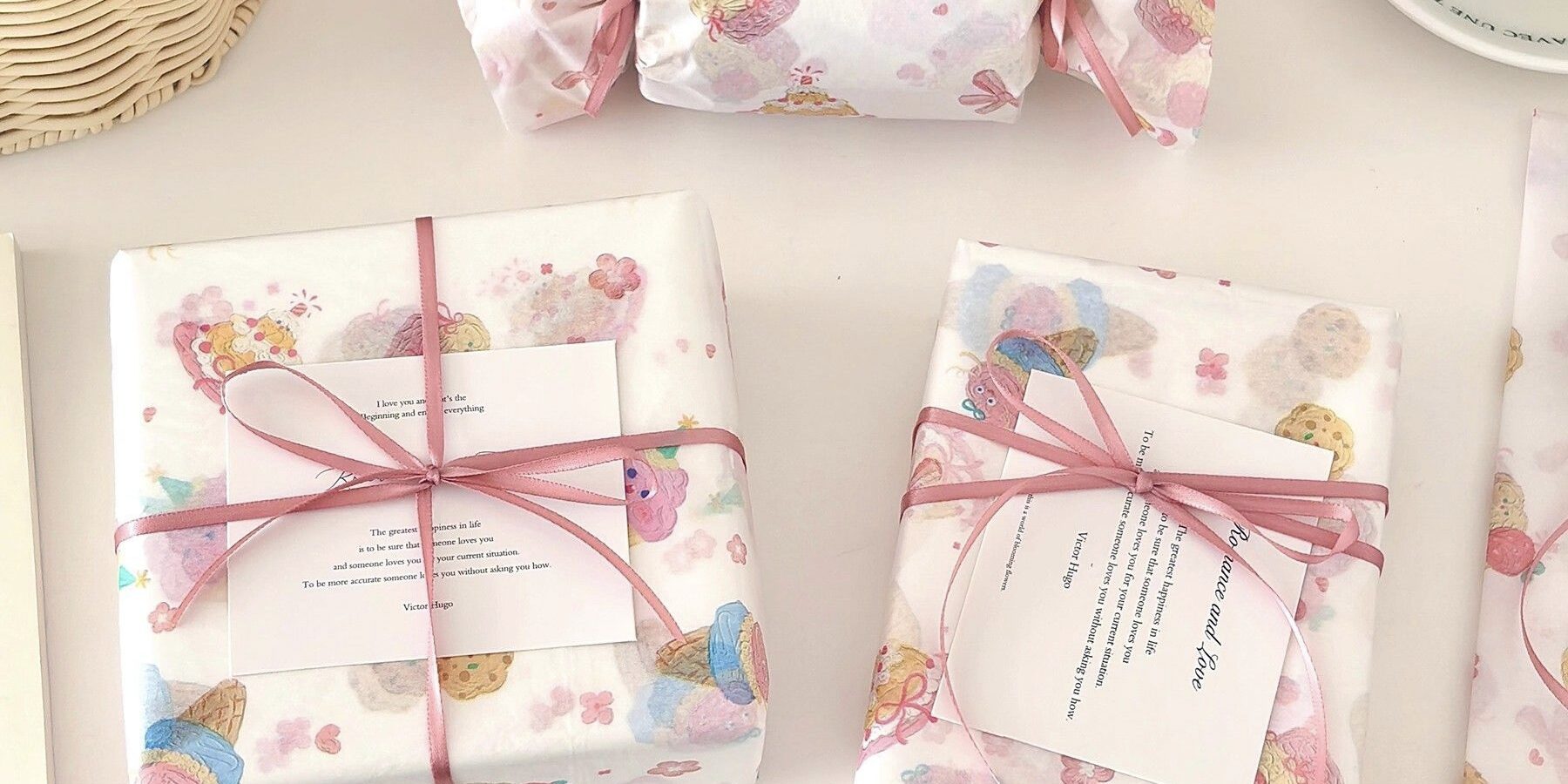 Sweet cartoon cake festival gift wrapping paper cute style