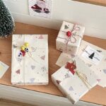 Large kraft Christmas tree wrapping paper for holiday gifts