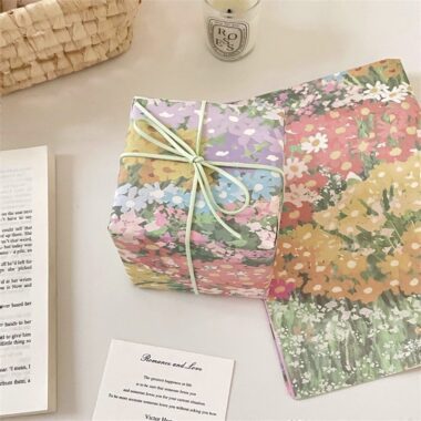 Premium colorful floral festival gift wrapping paper elegant style