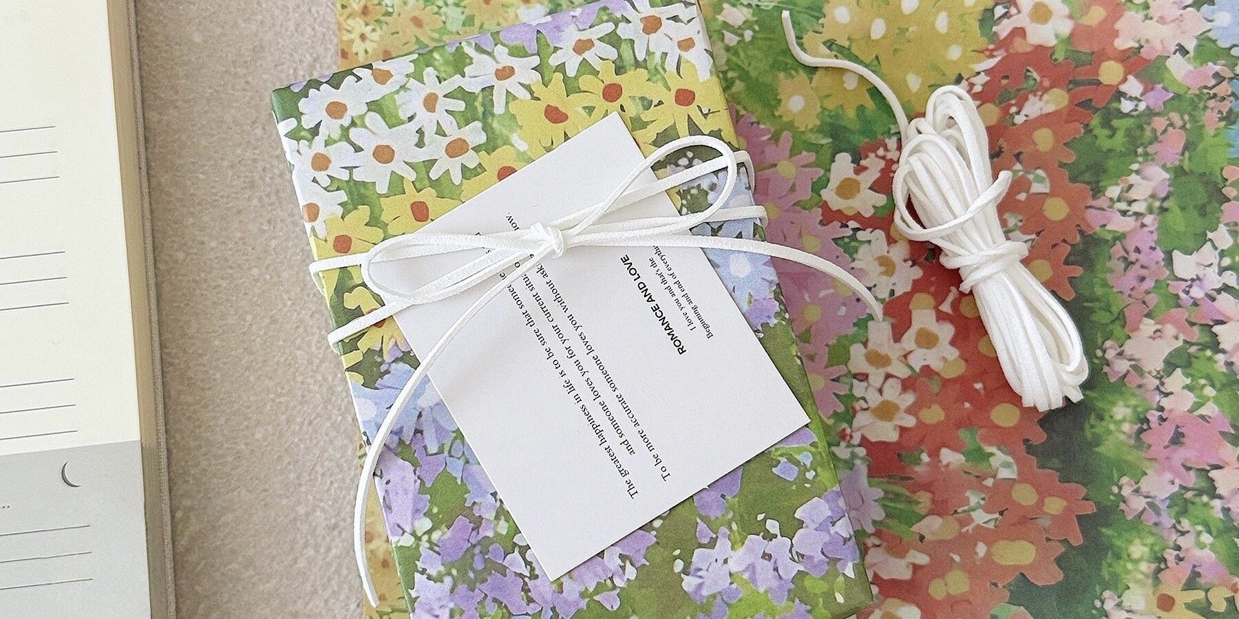 Premium colorful floral festival gift wrapping paper elegant style