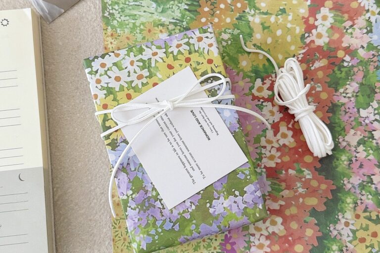 Premium colorful floral festival gift wrapping paper elegant style