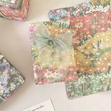 Premium colorful floral festival gift wrapping paper elegant style