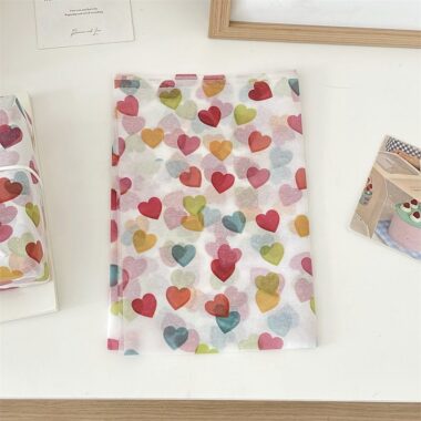 Colorful heart festival gift wrapping paper romantic design