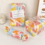 Colorful heart print festival decorative gift wrapping paper