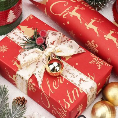 Large size kraft Christmas wrapping paper for creative gift wrap
