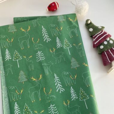 Cute cartoon Christmas wrapping paper for holiday gifts