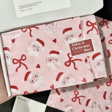 Cute decorative Christmas wrapping paper for holiday gifts