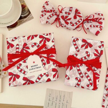 Cute decorative Christmas wrapping paper for holiday gifts