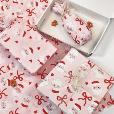 Cute decorative Christmas wrapping paper for holiday gifts