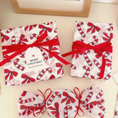 Cute decorative Christmas wrapping paper for holiday gifts