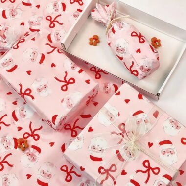 Cute decorative Christmas wrapping paper for holiday gifts