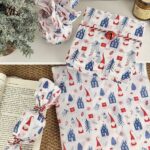 Deep blue atmosphere Christmas wrapping paper for holiday gifts