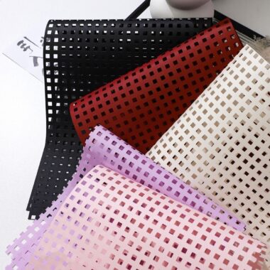 Hollow dopamine style creative flower wrapping paper