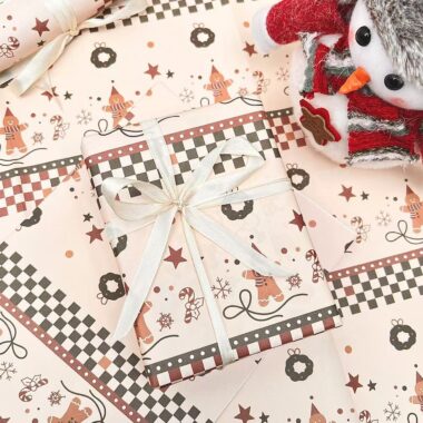 Thick Christmas wrapping paper for packing and gift boxes