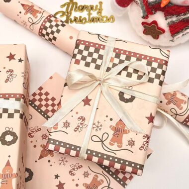 Thick Christmas wrapping paper for packing and gift boxes