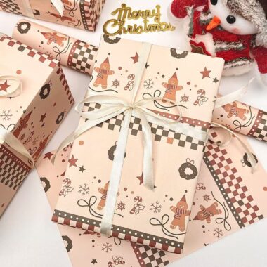 Thick Christmas wrapping paper for packing and gift boxes
