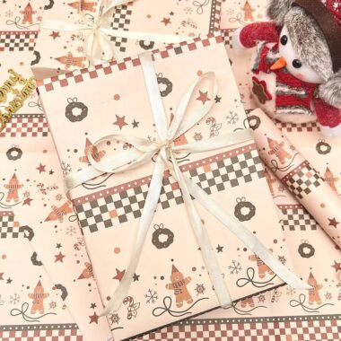 Thick Christmas wrapping paper for packing and gift boxes