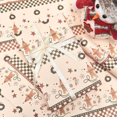 Thick Christmas wrapping paper for packing and gift boxes
