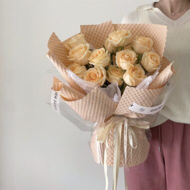 Premium embossed waterproof flower wrapping paper for bouquets