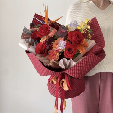 Premium embossed waterproof flower wrapping paper for bouquets