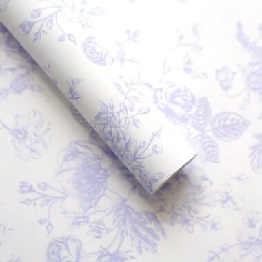 Waterproof European vintage floral flower wrapping paper
