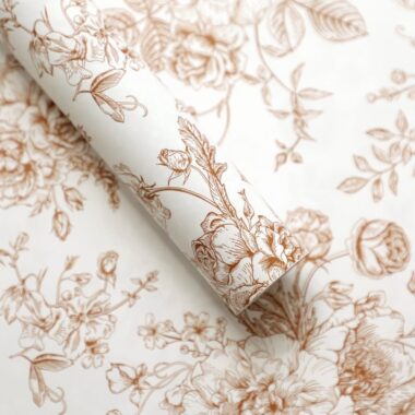 Waterproof European vintage floral flower wrapping paper