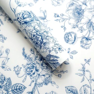 Waterproof European vintage floral flower wrapping paper