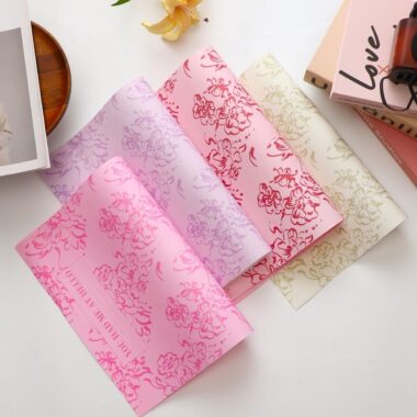 European vintage floral flower wrapping paper for bouquets