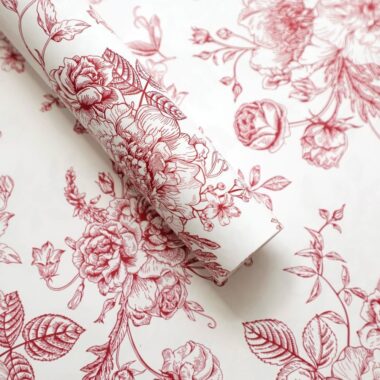 Waterproof European vintage floral flower wrapping paper