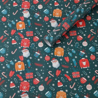 Extra large thick Christmas wrapping paper for holiday gifts