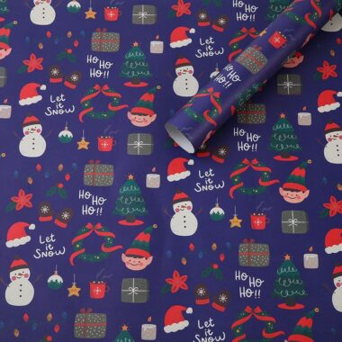 Extra large thick Christmas wrapping paper for holiday gifts