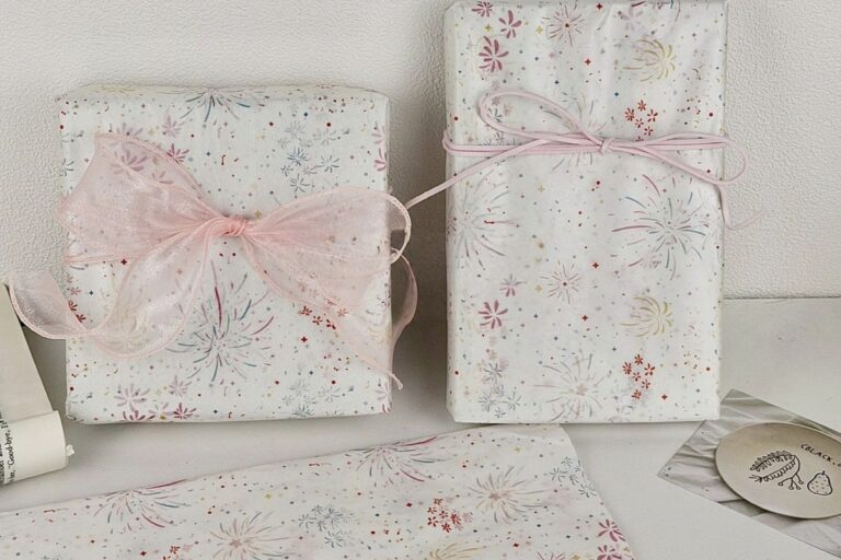 Colorful fireworks creative festival gift wrapping paper