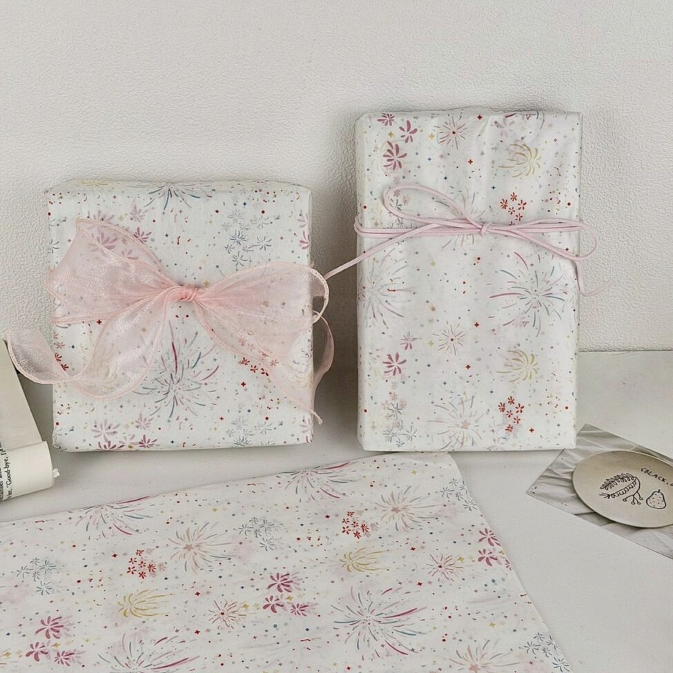 Colorful fireworks creative festival gift wrapping paper
