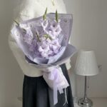 Premium floral Valentine’s flower wrapping paper for bouquets