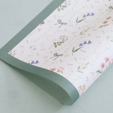 Premium floral Valentine’s flower wrapping paper for bouquets