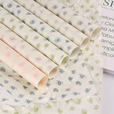 Thick French rose flower wrapping paper for bouquets