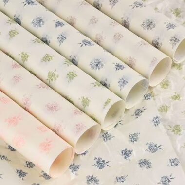Thick French rose flower wrapping paper for bouquets