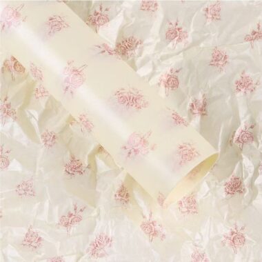 Thick French rose flower wrapping paper for bouquets