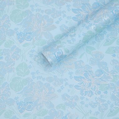 Gold foil embossed floral flower wrapping paper for bouquets