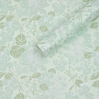 Gold foil embossed floral flower wrapping paper for bouquets